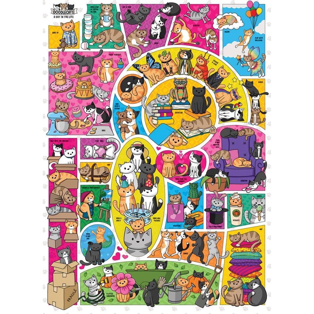 Thumbnail - Cobble Hill Doodlekatzen 1000 Teile (1000 Teile)