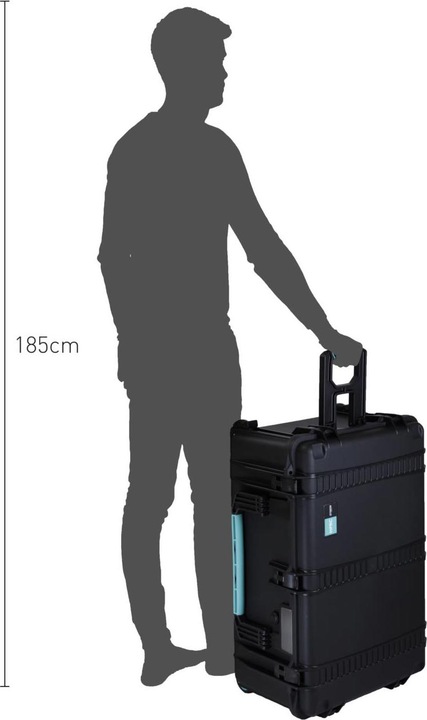 Actual product image HPRC 2760W Koffer, rollbar, schwarz/blau mit Softdeck Einteilung (Photo case, 2760 l)