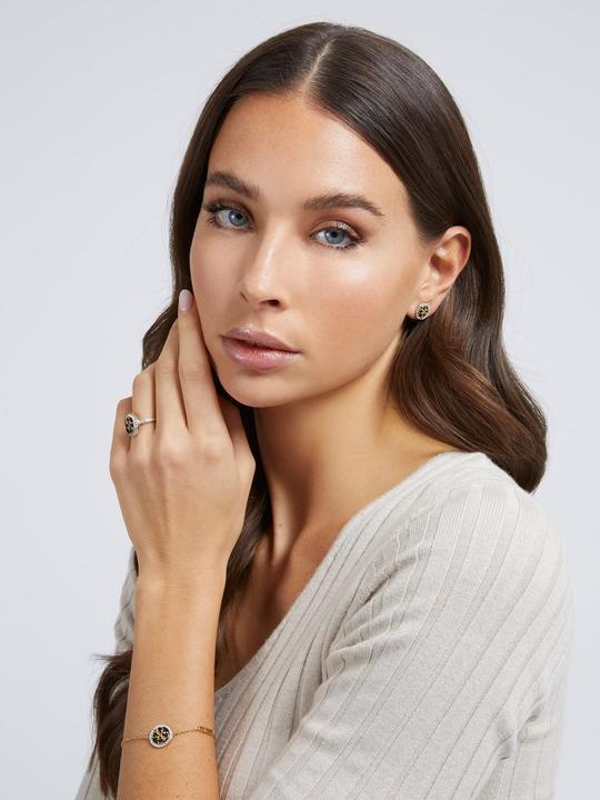 Actual product image Guess Modern gold-plated earrings Life In 4G JUBE02147JWYGBKT/U (Stainless steel)