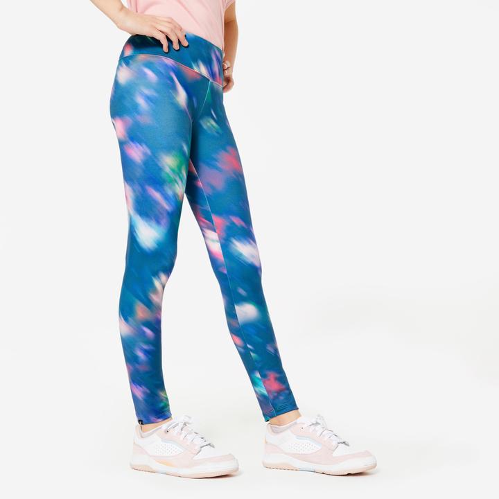 Produktbild Decathlon Leggings Mädchen atmungsaktiv - bunt bedruckt (140)