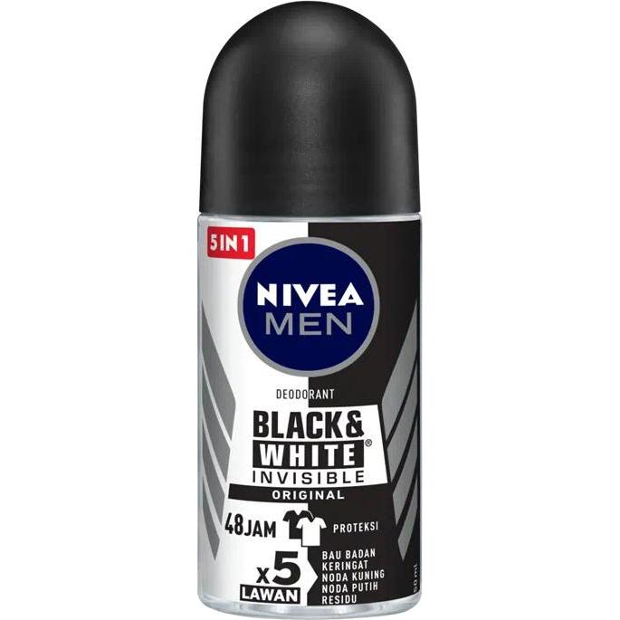 NIVEA, Deo, MEN Black & White Invisible Original (Roll-on, 50 ml)