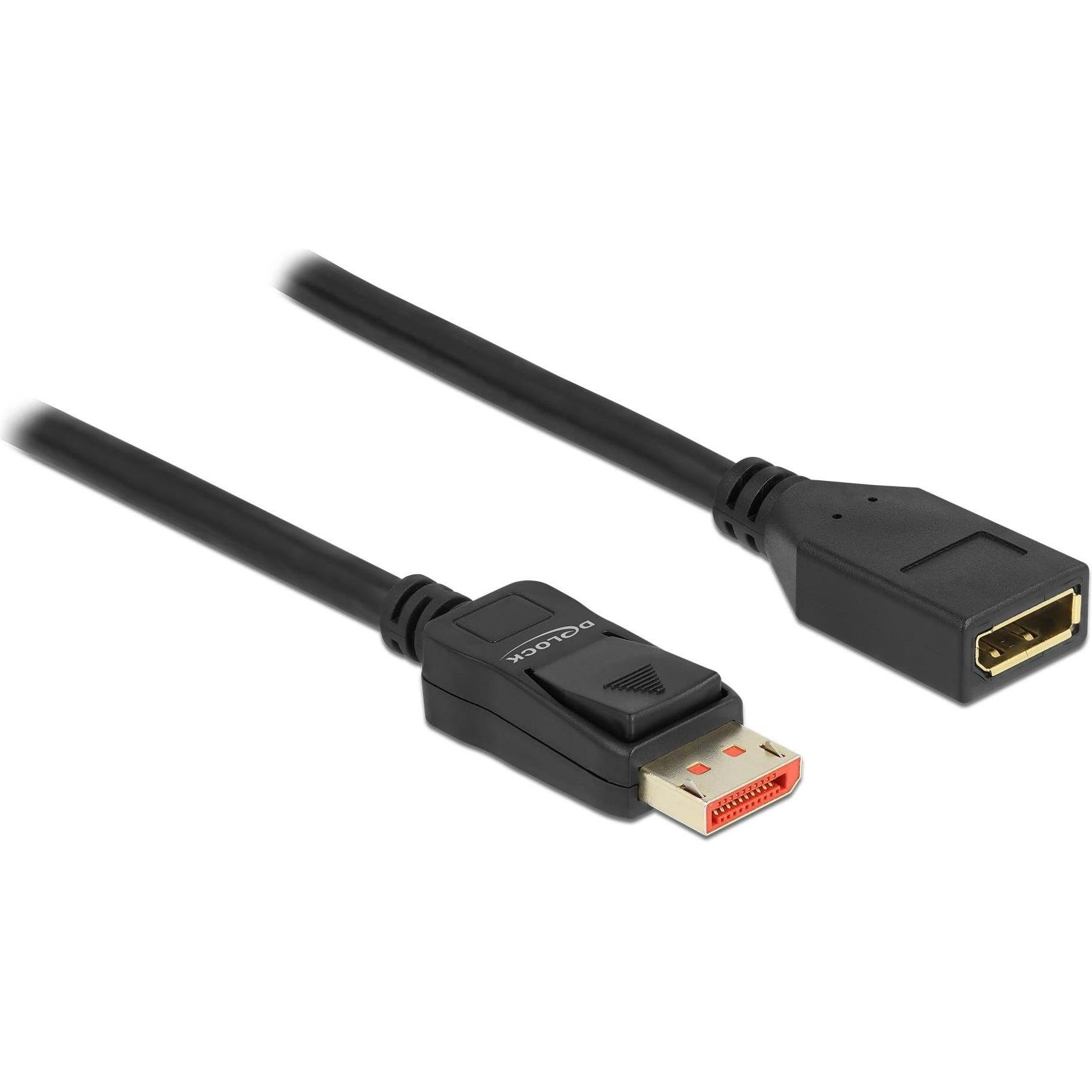 Delock 87071 2 M Displayport (2 M), Cavo Video, Nero