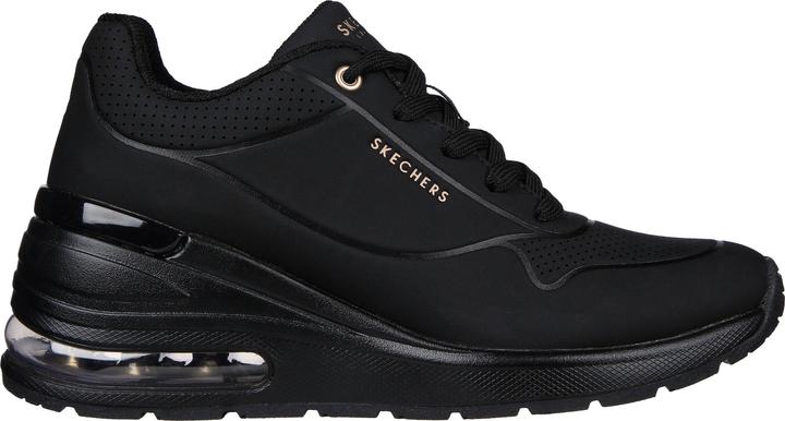 Actual product image Skechers Ladies Lace Up Shoes Sporty Rubber Sole Black (41)