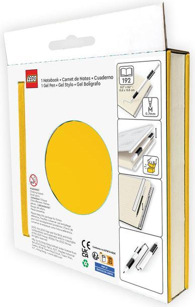 Image du produit LEGO ® Locking Notebook with Gel Pen Yellow - in Box (Blanc, Couverture rigide)