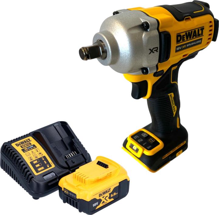 Produktbild DeWalt DCF 891 P1 Akku Schlagschrauber 18 V 1084 Nm 1/2" Brushless + 1x Akku 5,0 Ah + Ladegerät