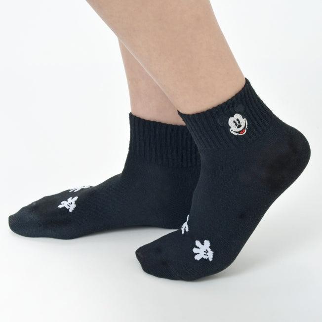 Image du produit Disney Mickey Socken mit kurzer Gesichtsstickerei Schwarz 36-39 (36 - 39)