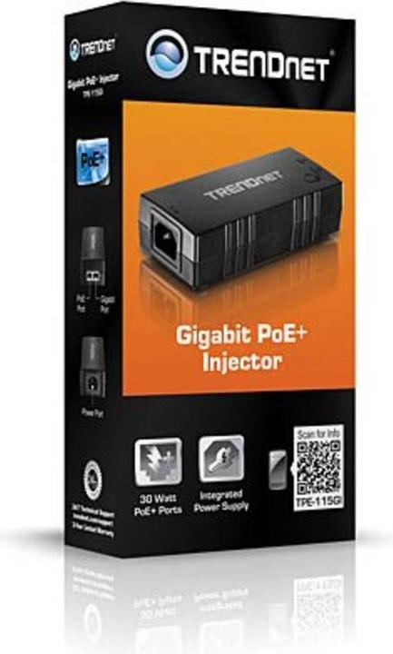 Actual product image Trendnet PoE+ Gigabit Injector (802.3at (PoE+), 30 W)