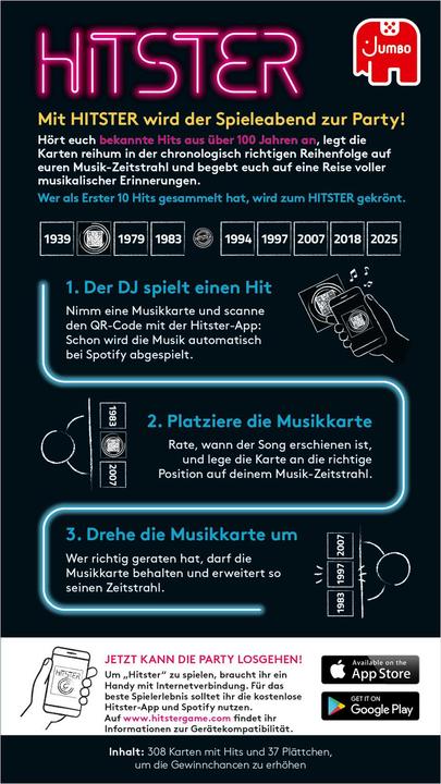 Image du produit Jumbo Hitster (Allemand, 2 - 10 Joueur)