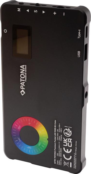 Actual product image Patona RGB video light with power bank (Video light)
