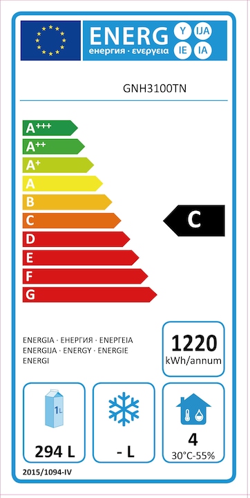 Label énergétique Gastro Hero Table réfrigérée ECO / - / (600 l)