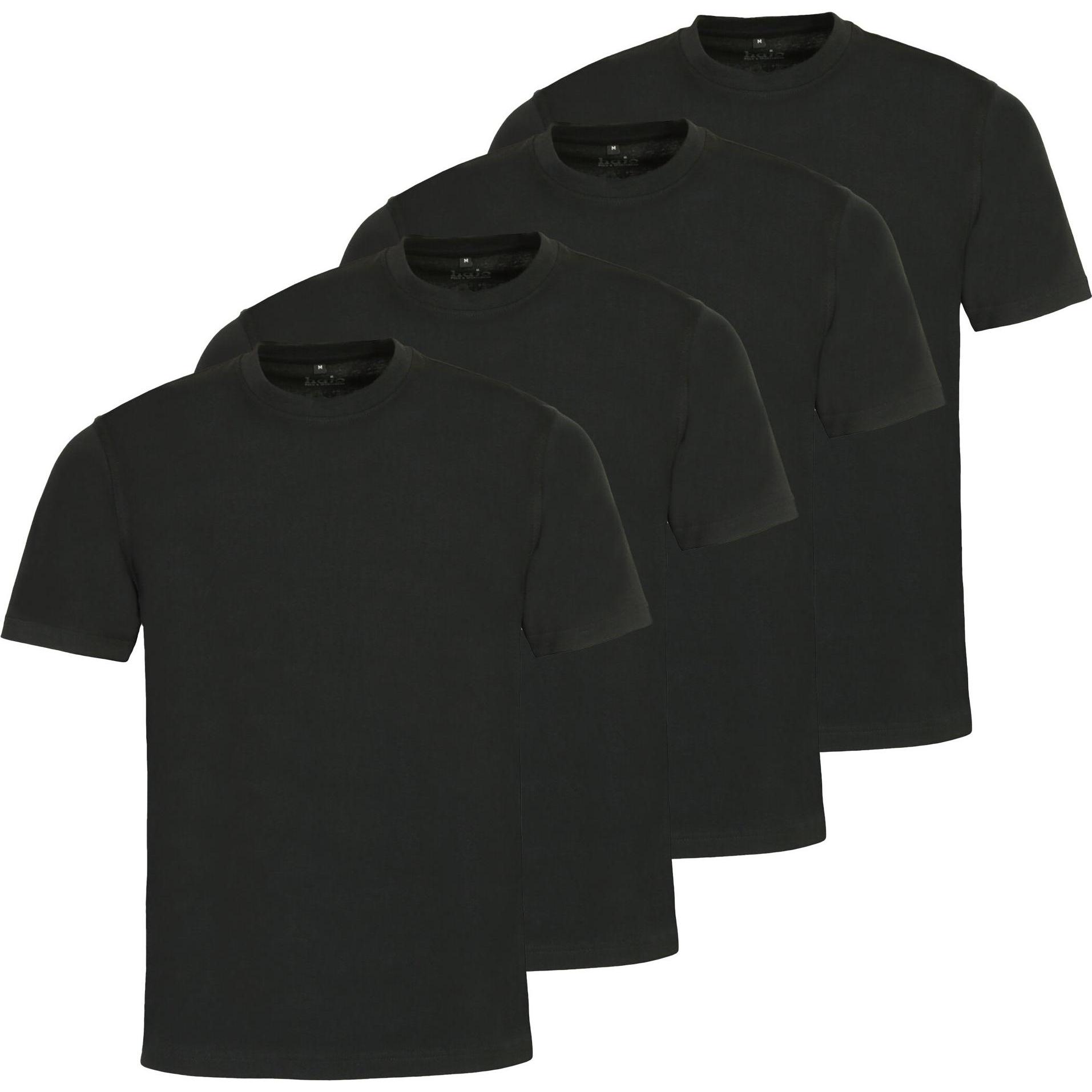 Hajo, Herren, Shirt, T-Shirt Casual Bequem sitzend, Schwarz, (M)