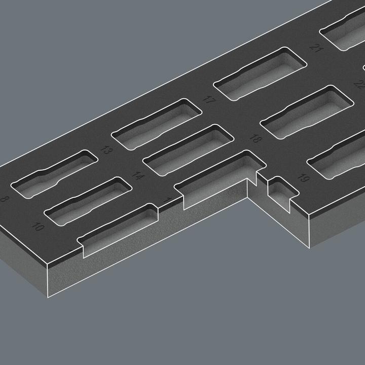 Actual product image Wera 9835 Schaumstoffeinlage 6007 Joker 11 Set 1, ohne Werkzeug