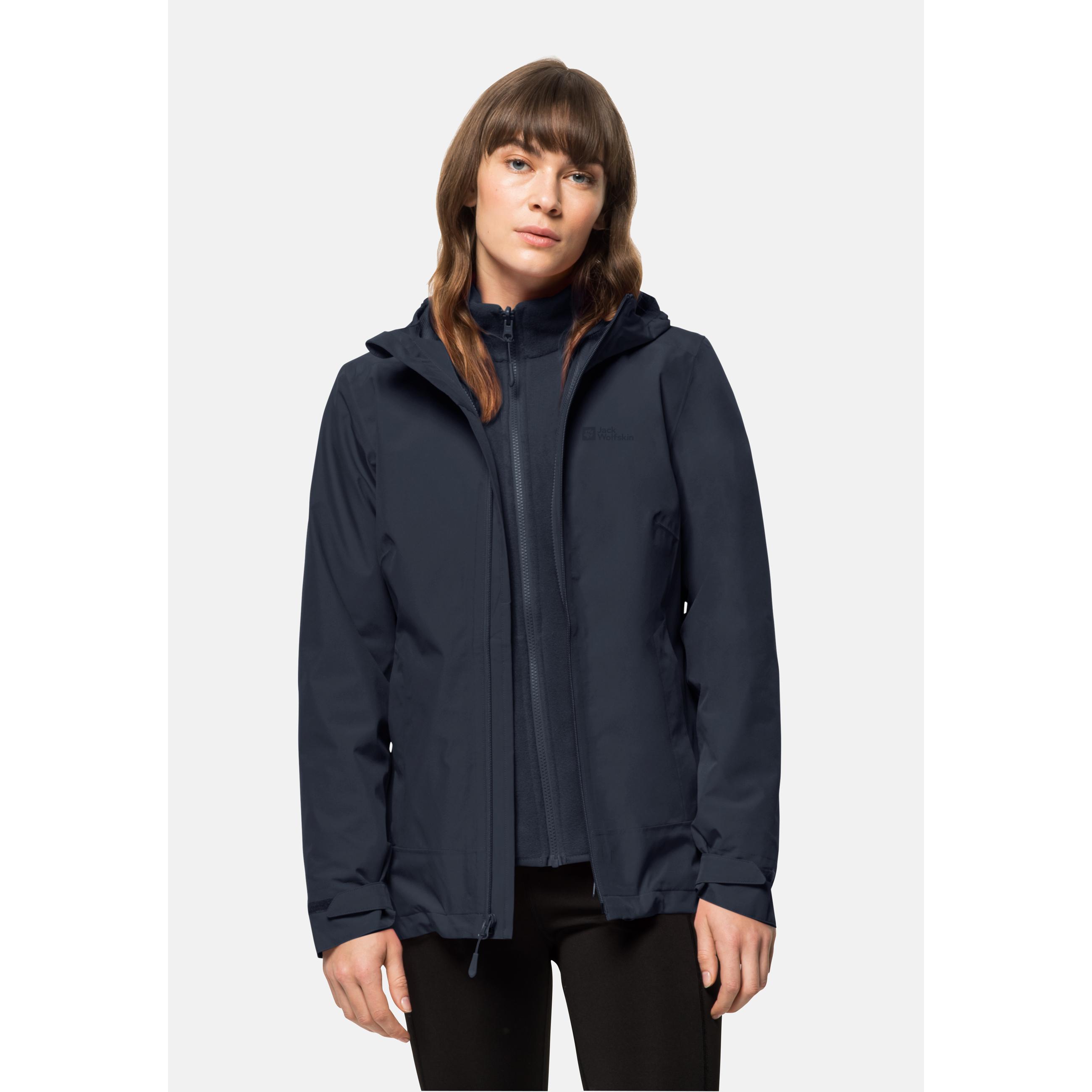 Thumbnail - Jack Wolfskin, Damen, Jacke, Moonrise 3In1 Jkt W (XL), Blau, XL