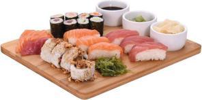 Productafbeelding Excellent Houseware Sushi set bamboe porselein 4-delig