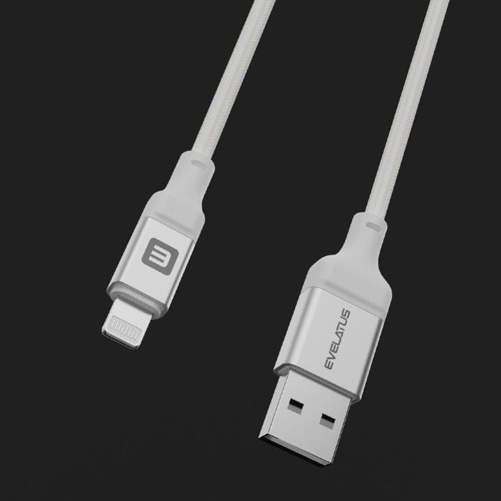 Produktbild Evelatus USB A to Lightning, Cable 1.2M ( MFI11CL )Aluminum housing braiding (1.20 m, USB 3.0)