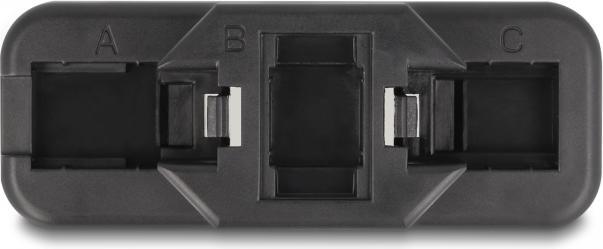 Image du produit Delock Kit Keystone LSA avec support de pose RJ45 / RJ11 Cat.6 noir (Support de module Keystone)