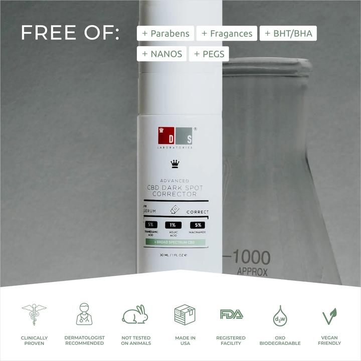 Actual product image DS Laboratories Advanced CBD Dark Spot Corrector Serum - Pigment corrigerende + Tone