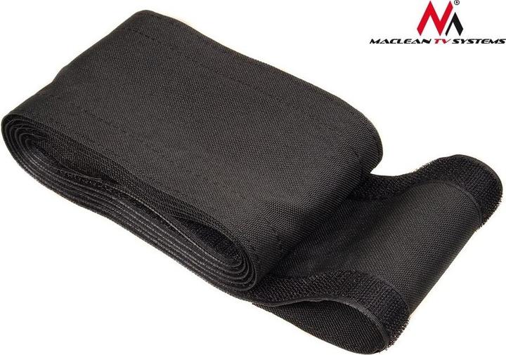 Productafbeelding Maclean MCTV-677 - Flexibele stoffen kabelbeschermer met klittenbandsluiting, 2 m, 105 mm, zwart (Kabeldoorvoer, 200 cm)