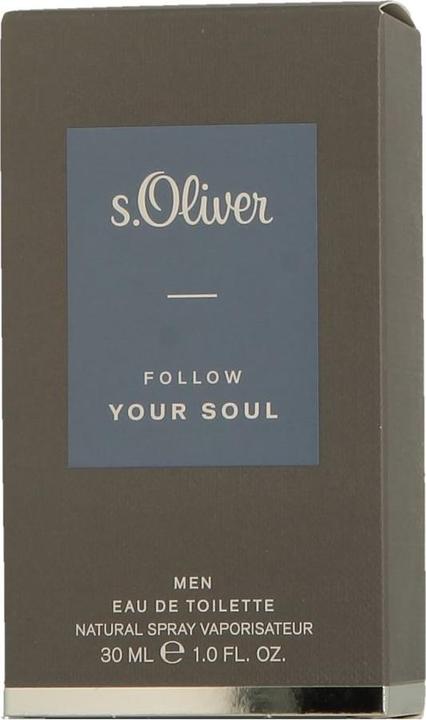 Actual product image S.Oliver Follow Your Soul Men Eau de Toilette 30 ml (Eau de toilette, 30 ml)
