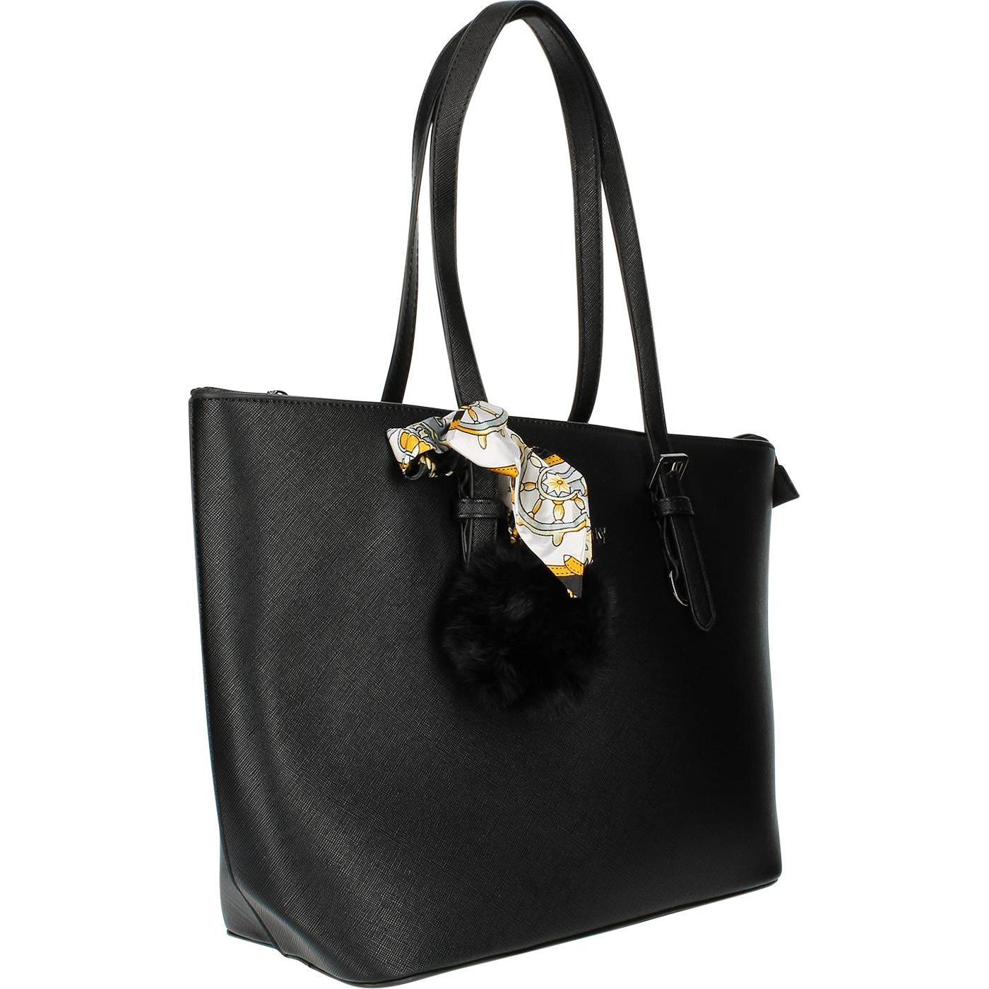 Thumbnail - Gallantry, Tasche, Pompon Tragetasche, Schwarz, (5 l)