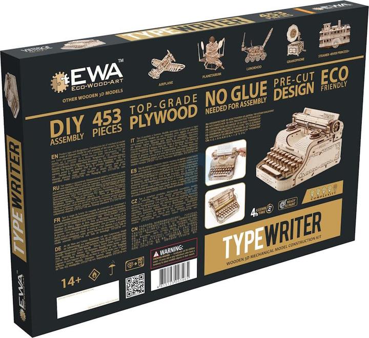 Produktbild Eco Wood Art Schreibmaschine - 3D Holzbausatz