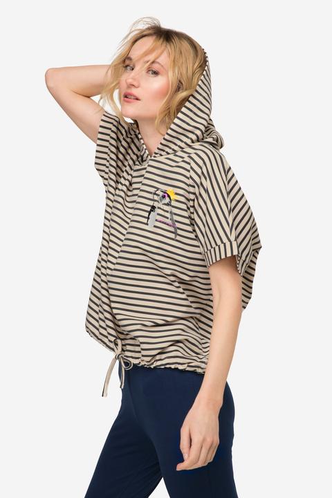 Produktbild Laurasøn Hoodie, Sweater, Ringel, Robbe, Kapuze Halbarm (L)