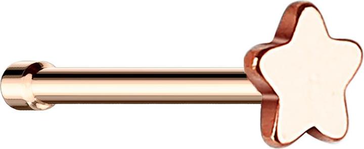 Immagine prodotto Star Piercing Nasenstecker gerade rosegold mit Stern (senza ottone, Acciaio chirurgico 316L)