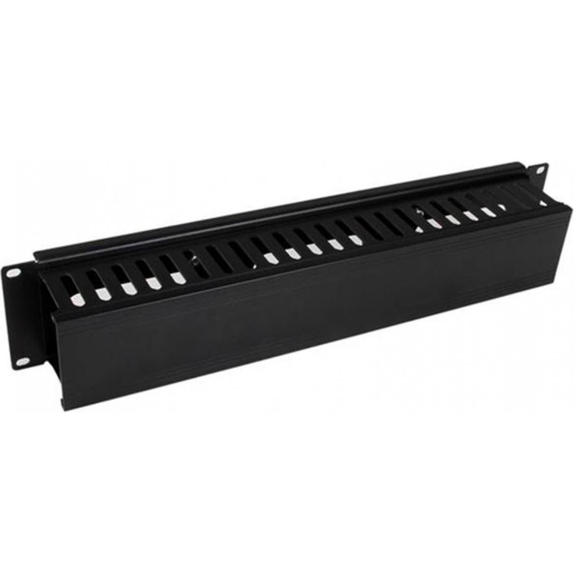 StarTech 2u Covered Cable Finger Duct, Serverschrank Zubehör, Schwarz