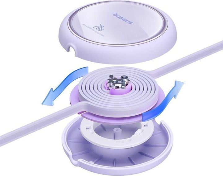 Produktbild Baseus Free2Pull retractable USB-C / Lightning cable 20W 1m - purple (1 m, 20 W)