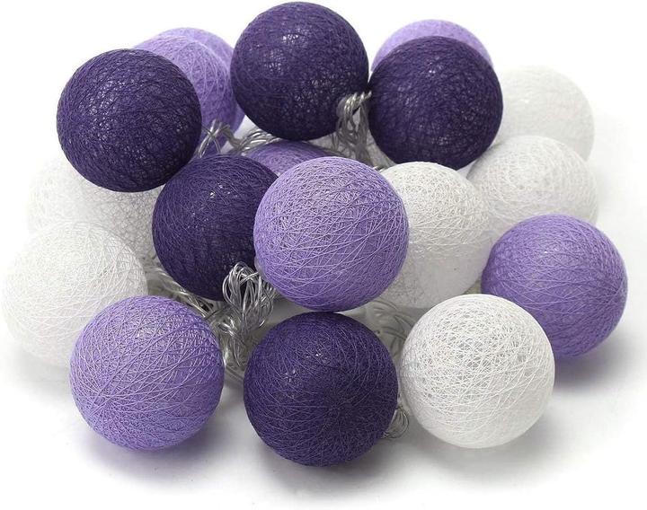 Ciskotu LED-Lichterkette mit 20 Baumwollkugeln (3.30 m)