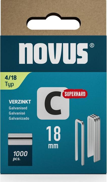 Image du produit Novus Agrafes à dos étroit C 4 18mm 1000 pcs.