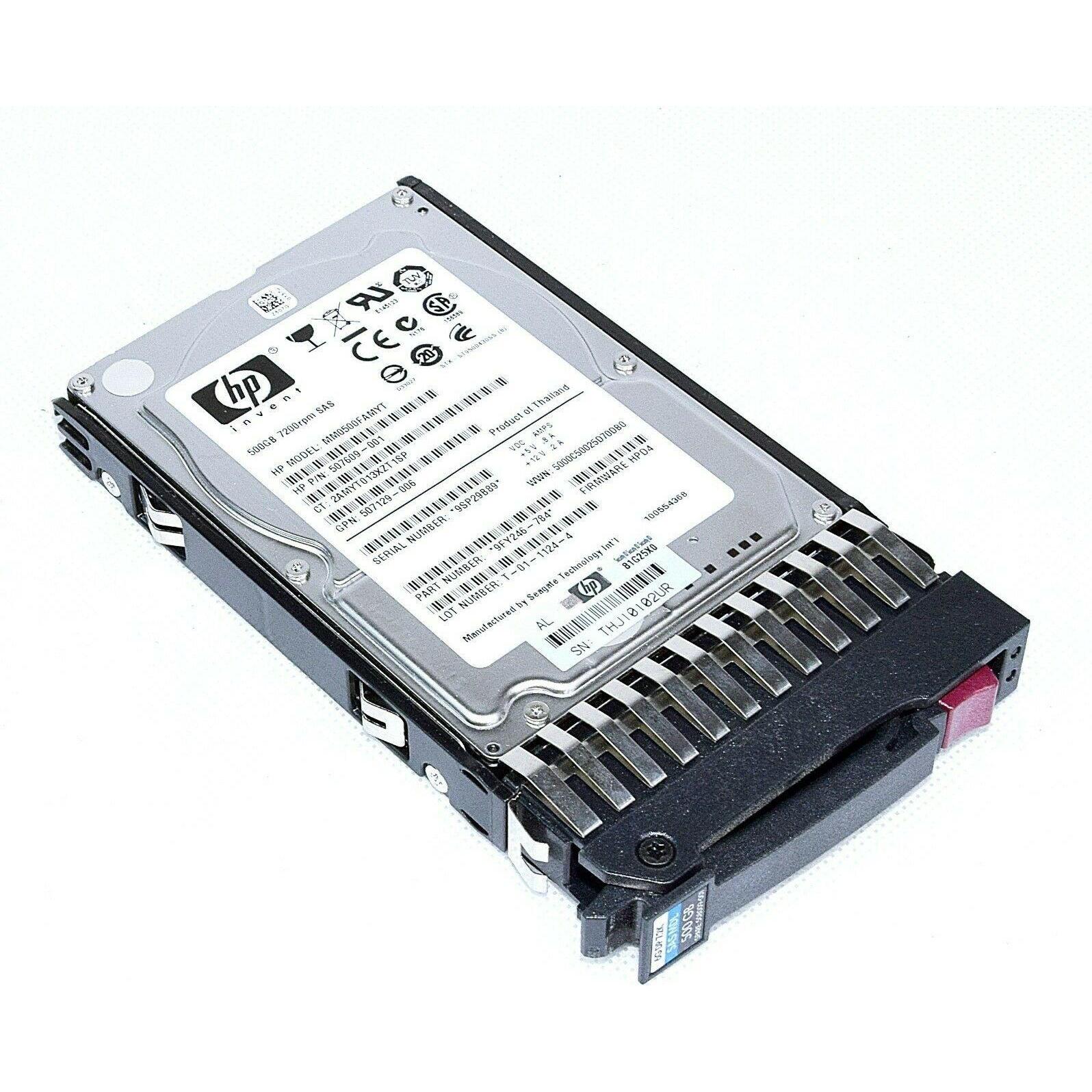 Thumbnail - HPE 500GB 6G SAS 7.2K SFF HDD (0.50 TB, 2.5"), Festplatte