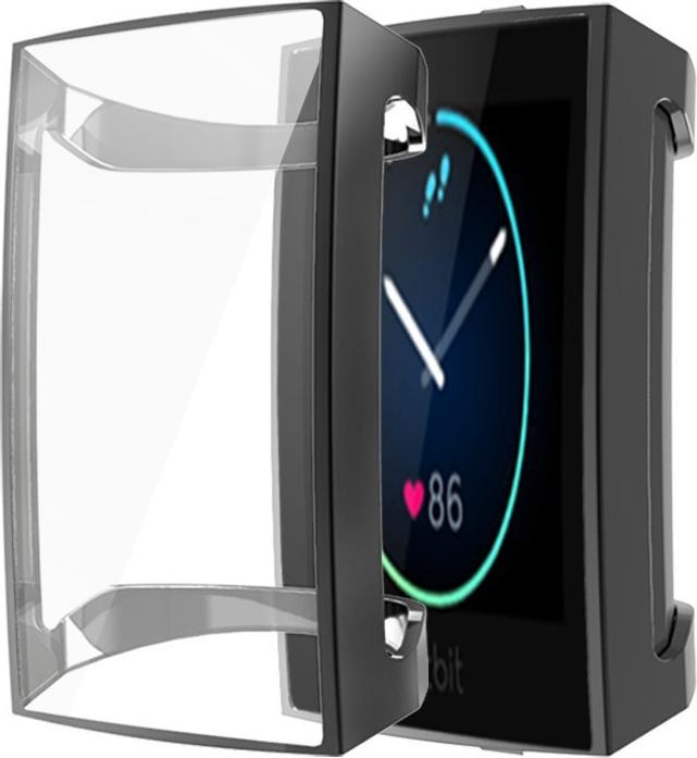 Cover-Discount Fitbit Charge 4 - Custodia protettiva in gomma nera