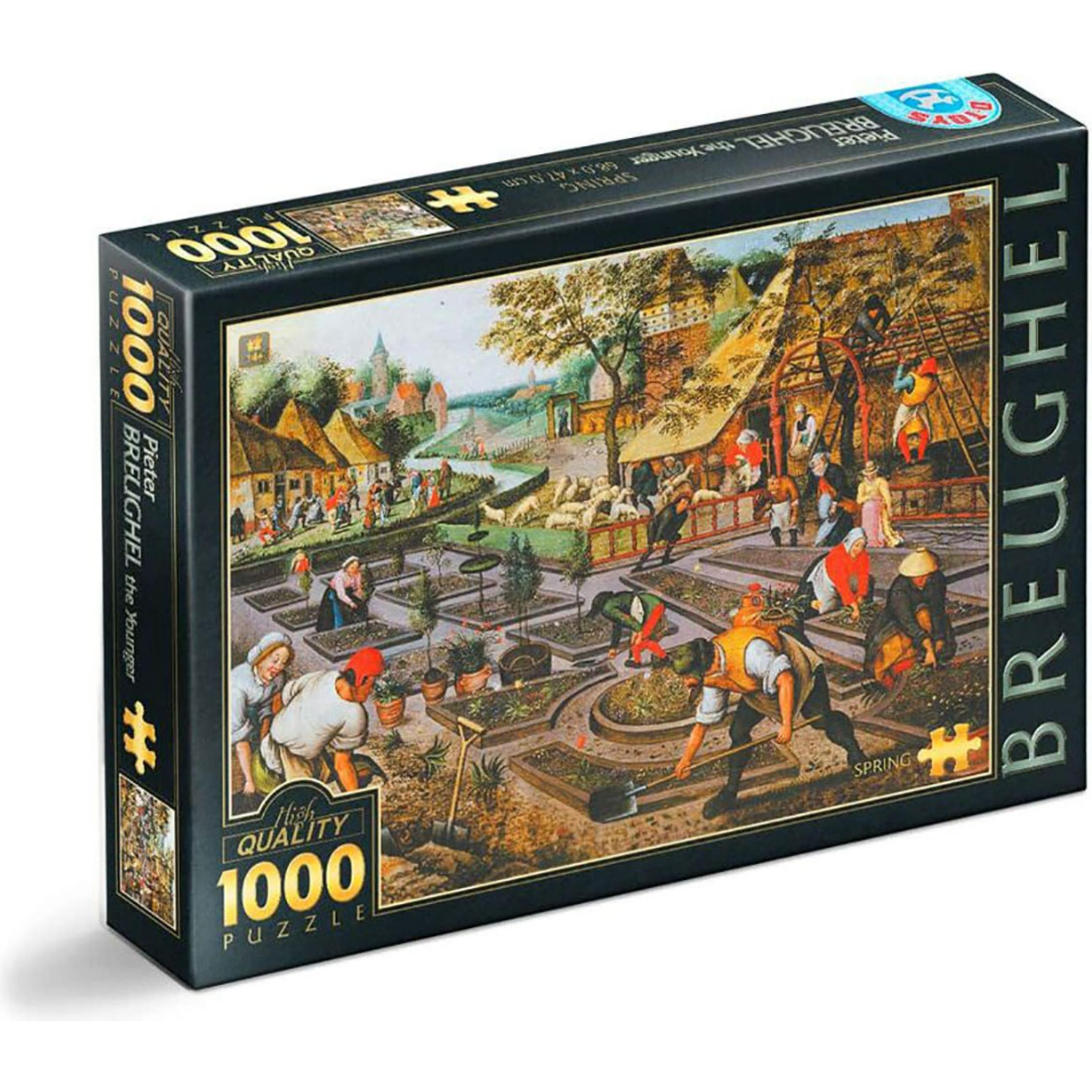 D-Toys Puzzle 1000 Brueghel, Keturi metų laikai - Pavasaris (1000 Teile)