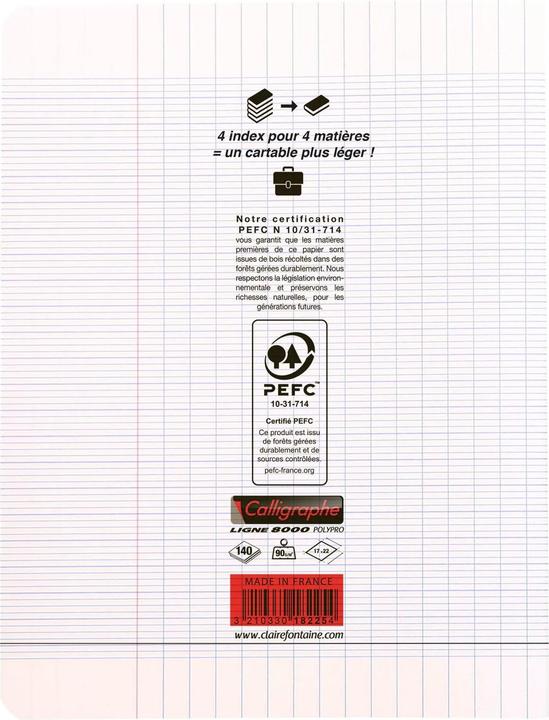 Image du produit Clairefontaine Ligne 8000 POLYPRO (A5)