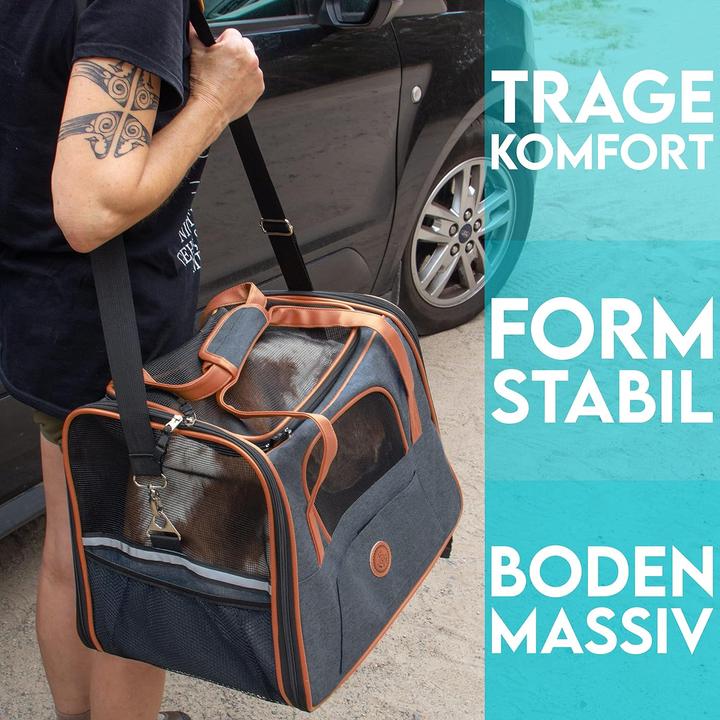 Produktbild Hund ist König Hundetasche (Hund, Katze, Abschliessbar, Atmungsaktiv, Reflektoren, Faltbar)