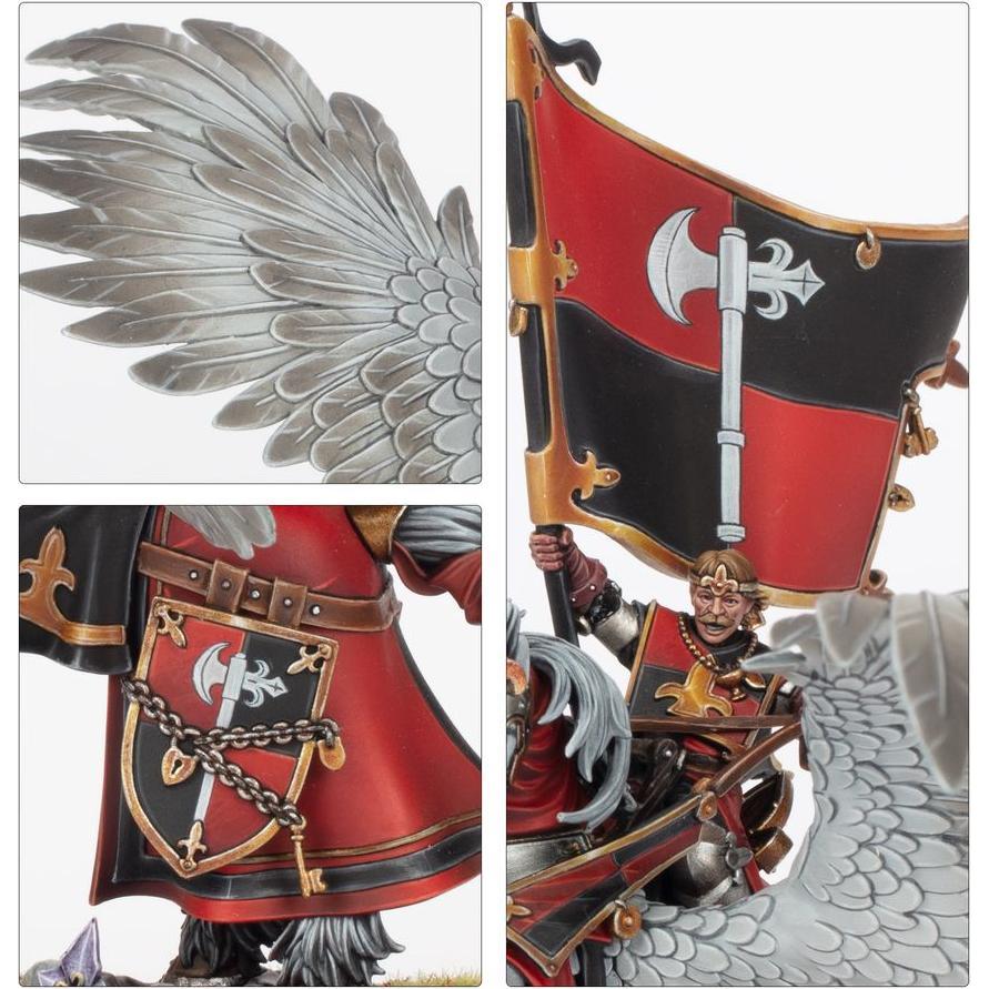 Thumbnail - Games Workshop Warhammer ToW - Kingdom of Bretonnia Porteur de Grande Bannière sur Pégase Royal
