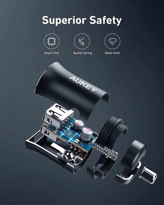 Image du produit Aukey Enduro DUO 24W Car Charger