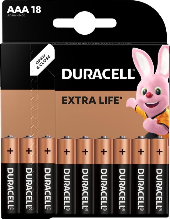 Duracell Alkaline battery AAA/LR03 18pcs - Pile (18 pcs, AAA)