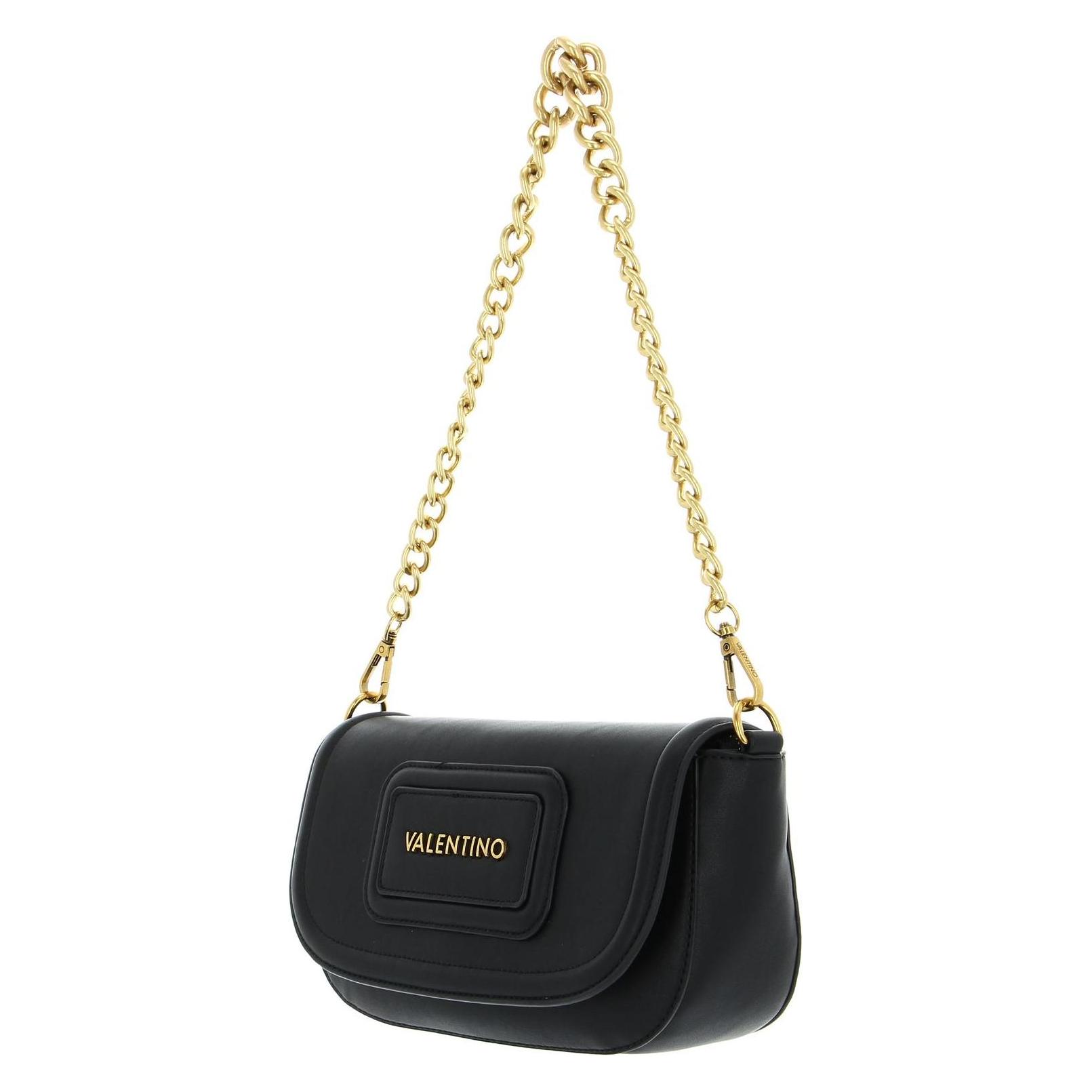 Valentino, Damen, Handtasche, Umhängetasche Umhängetasche Schnee -R -Flap -Tasche Nero Schwarz, Schwarz
