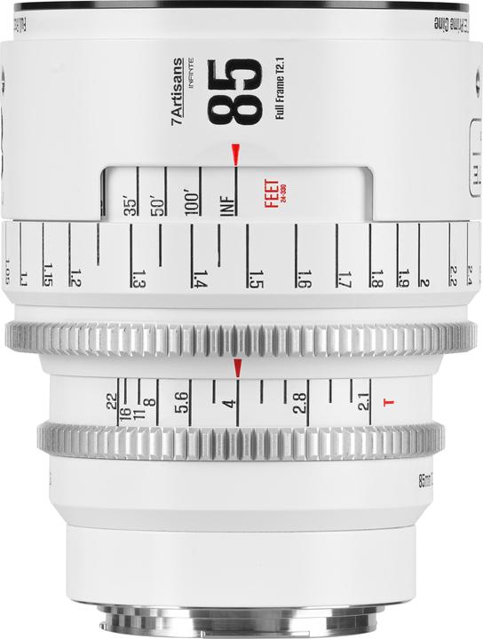 Produktbild 7artisans 85T21W-PL INF 85mm T2.1 INFINTE PL Mount (White) (Arri PL, L-Mount, Vollformat)