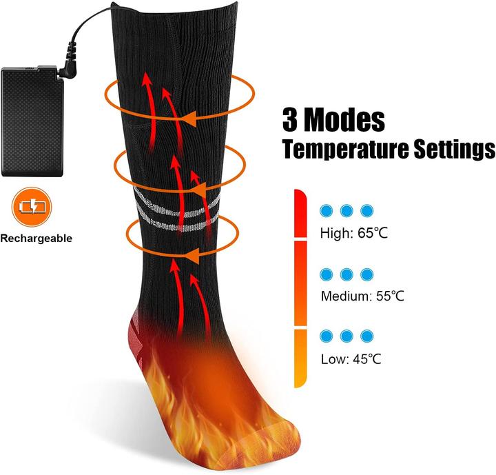 Immagine prodotto Fotflace Calze riscaldate con batteria ricaricabile da 4200mAh