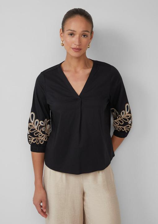 Immagine prodotto s.Oliver Bluse Popeline-Bluse mit Stickerei und 3/4-Ärmeln (34)