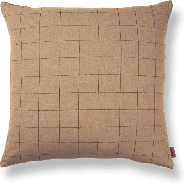 Ferm Living Housses de coussin GRID brun (50cm x 50cm)