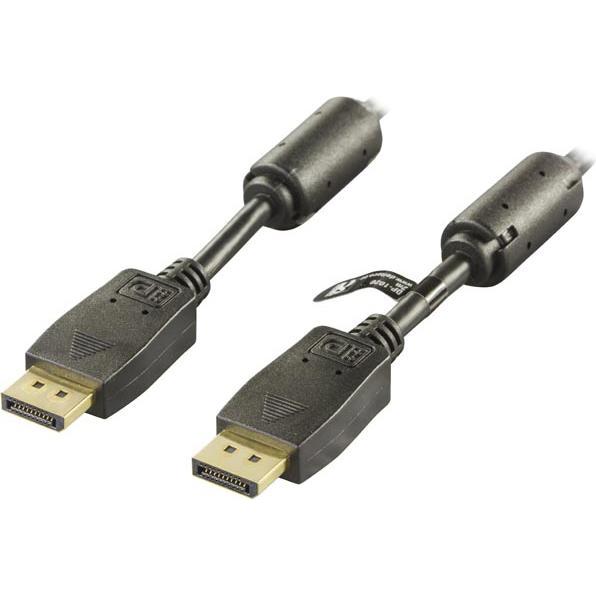 Thumbnail - Deltaco DP-1030 DisplayPort-Kabel 3 m Schwarz (3 m, DisplayPort), Video Kabel