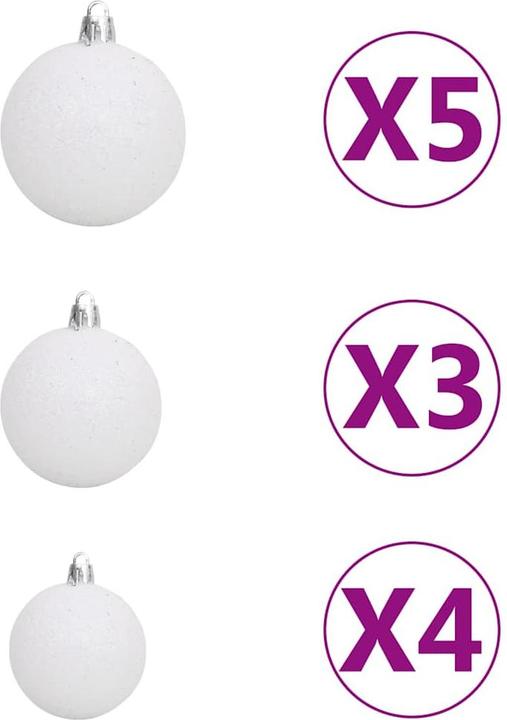 Produktbild vidaXL Weihnachtsbaum Klappbar LED Beleuchtet Christbaum Tannenbaum Deko 150cm (150 cm)