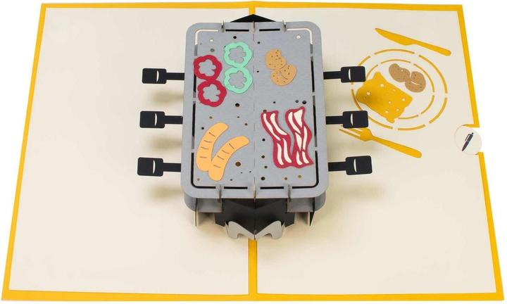 Produktbild Hervorragend 3D Pop-up-Karte Raclette (1 Stk.)
