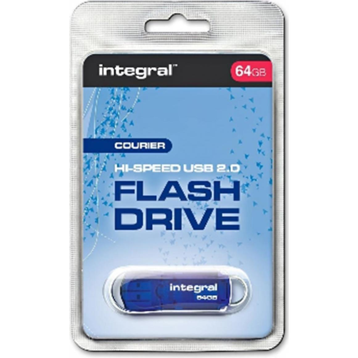 Thumbnail - Integral Memory Courier (64 GB, USB 2.0, USB-A), USB Stick, Blau