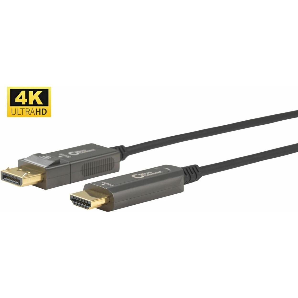MicroConnect DP-HDMI-1000V1.4OP Kabelschnittstellen-/Gender-Adapter DisplayPort HDMI 2.0 Schwarz (10 m, HDMI, DisplayPor...