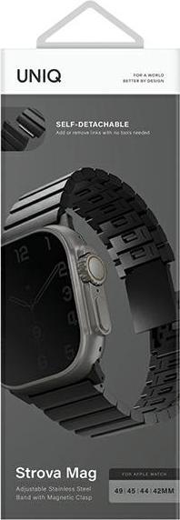 Produktbild Uniq pasek Strova Mag Apple Watch 42/44/ 45/49mm Series 1/2/3/4/5/6/7/8/9/SE/SE2/Ultra/Ultra 2 Stain (Edelstahl)